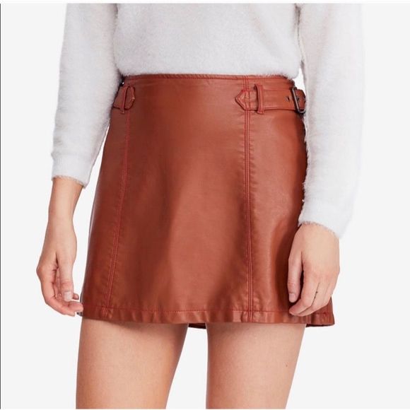 Free People Dresses & Skirts - FREE PEOPLE | Charlie faux leather mini skirt 2